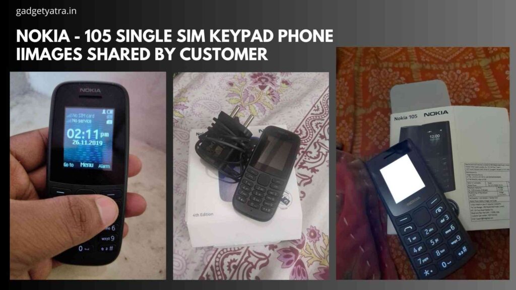 Nokia 105 Single Sim Keypad phone image shared by customer